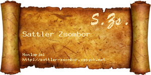 Sattler Zsombor névjegykártya